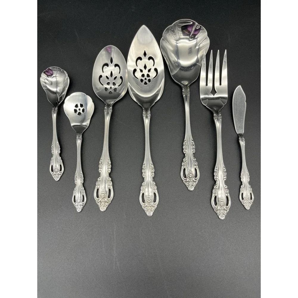 Brahms 7 Piece Hostess Set Stainless By Oneida Silver